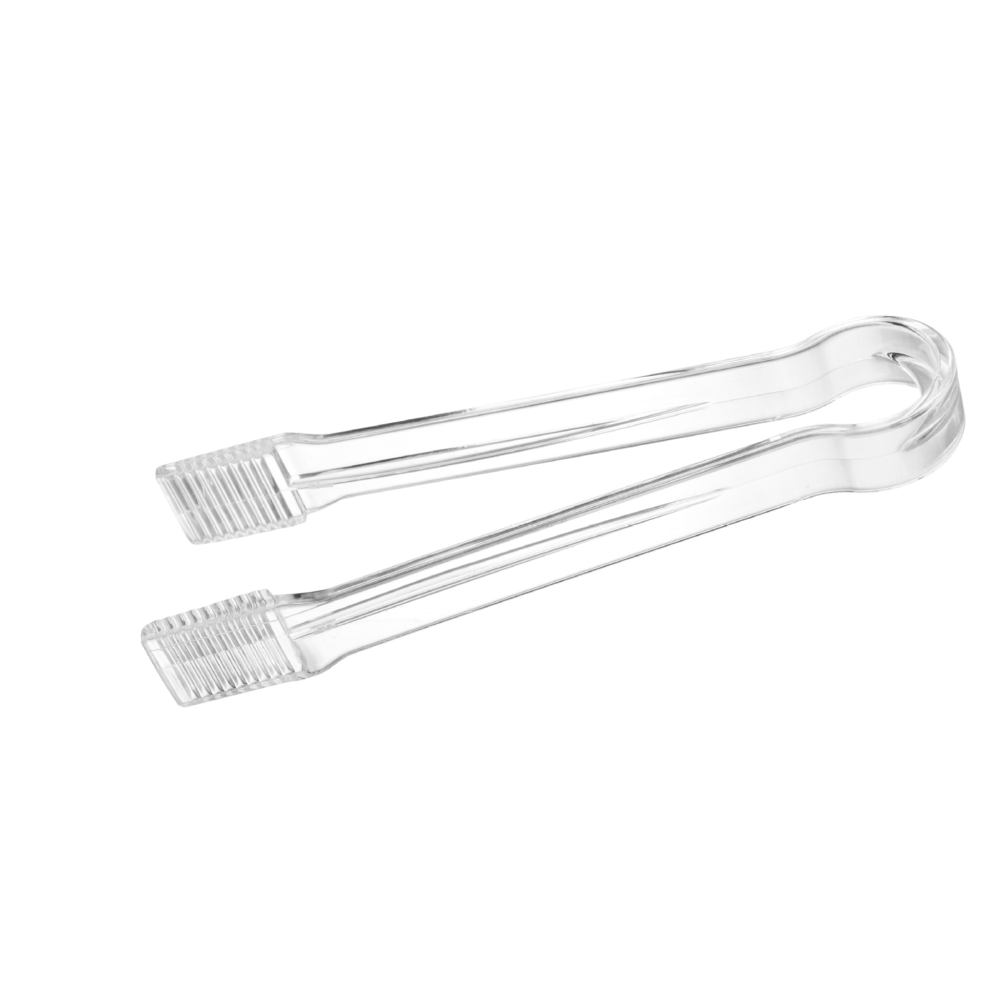 Factory direct selling plastic transparent ice clip cross-border Amazon transparent plastic ice clip with teeth plastic buffet clip