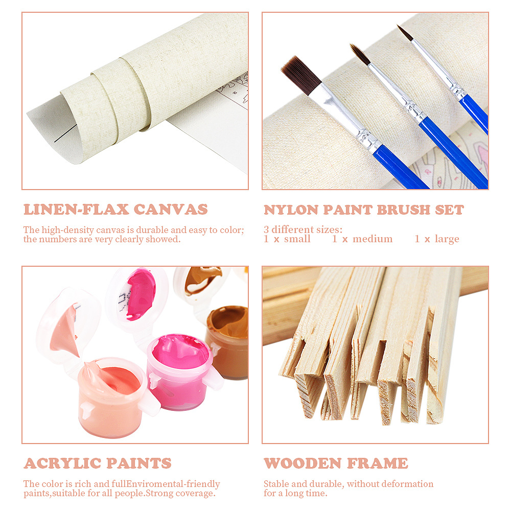 Cross-border digital oil painting diy source strength factory Amazon shipped to map to do personalized oil painting