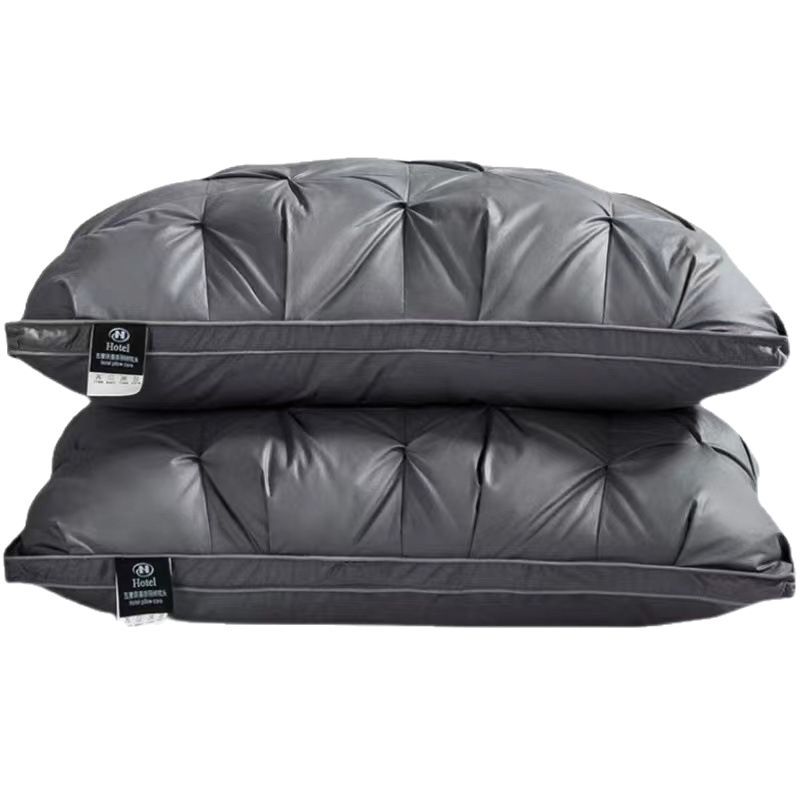 Five-star hotel with feather velvet neck pillow a pair of single non-collapse household pillow a generation of hair