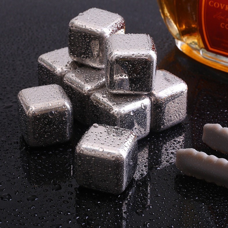 304 нержавеющая сталь, быстро замороженные кубики льда, набор в коробке, перерабатываемые металлические шарики для виски и пива