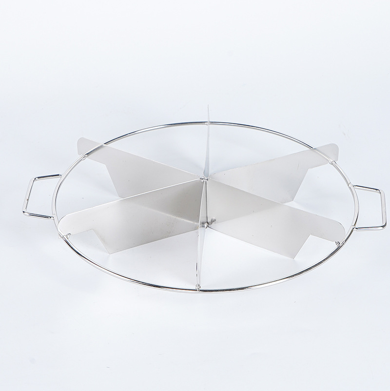Stainless Steel Pizza Cutter Cake Divider Round Multifunctional Fruit Slicer Pie Cutter 6-Blade Divider