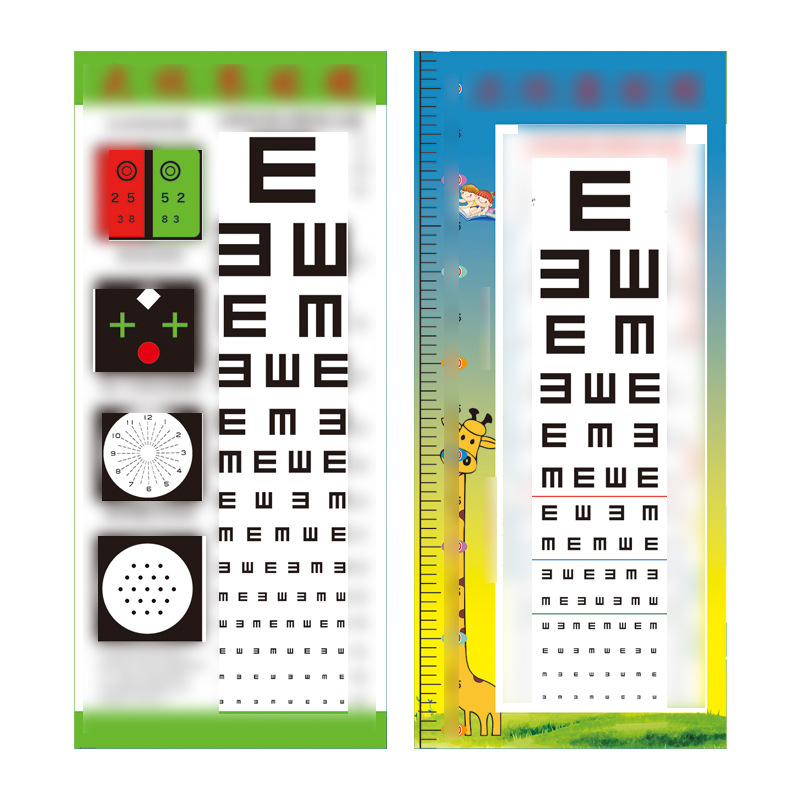 Customized Standard Logarithmic Eye Chart for Optical Shops and Home Use, Eye Chart Design, Logo Printing, Manufacturer, Vision Testing