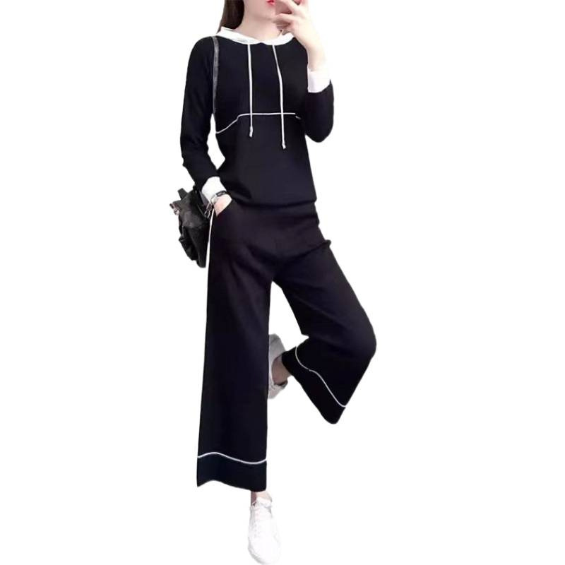 (Second Set of Official Photos) Zhigong Woolen Autum 2024 New Long-Sleeved Loose Women's Hooded Fashionable Outfit Slimming Look