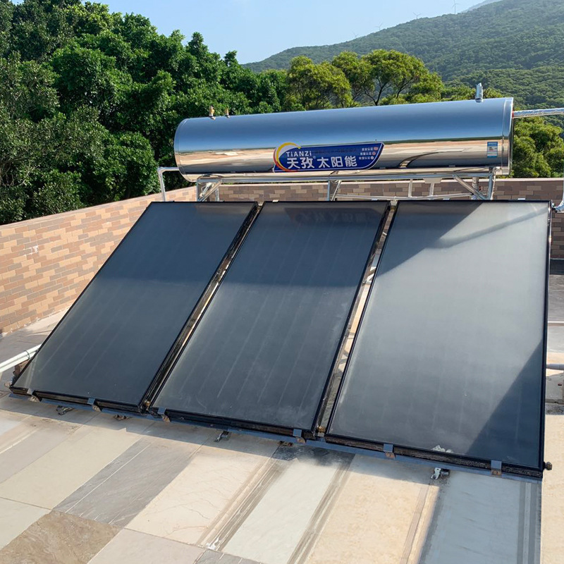 Производитель солнечных водонагревателей из нержавеющей стали, оптовая продажа, плоская панель, интегрированный теплообменник, прессованный, большой объем, умный