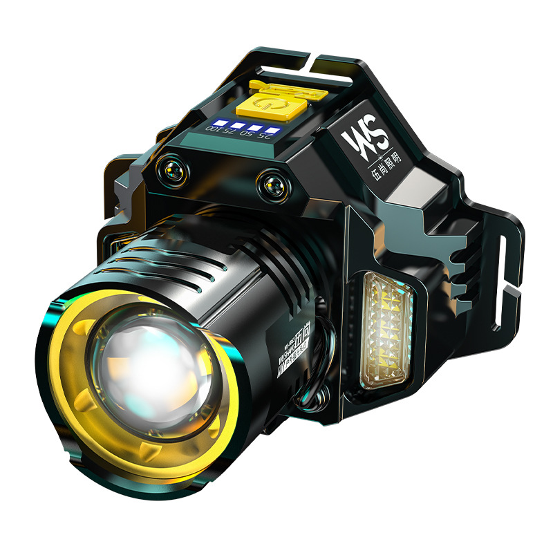 Dake Cross-Border Ultra-Bright Light Night Fishing Induction Mine USB Charging Emergency Smart Head-Mounted Outdoor Lighting