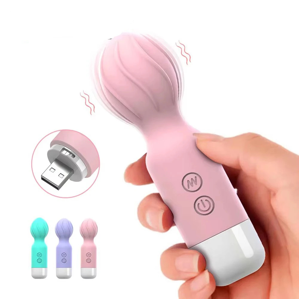 New Rechargeable Ten-Frequency Av Stick Female Masturbation Mini Vibrator Massage Stick Strong Shock Masturbation Device Sex Toy