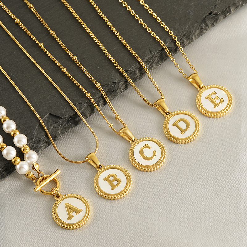 Cross-Border New 18K Stainless Steel Pendant European and American Trendy Ins Necklace Niche Design Classic Hot-Selling Model