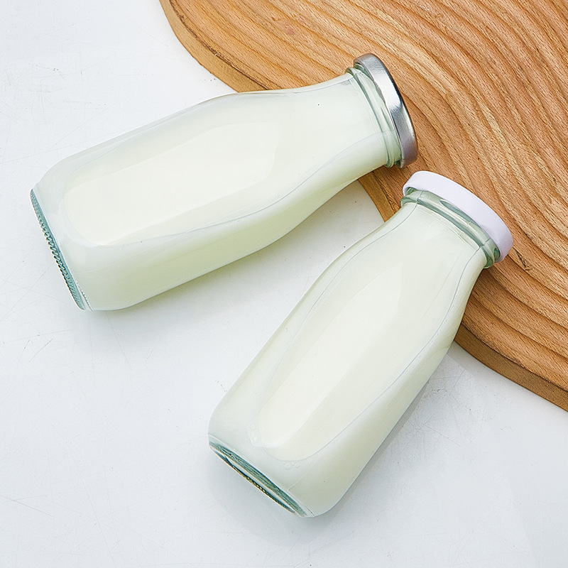 Стеклянная бутылка для молока с крышкой, устойчивая к высоким температурам