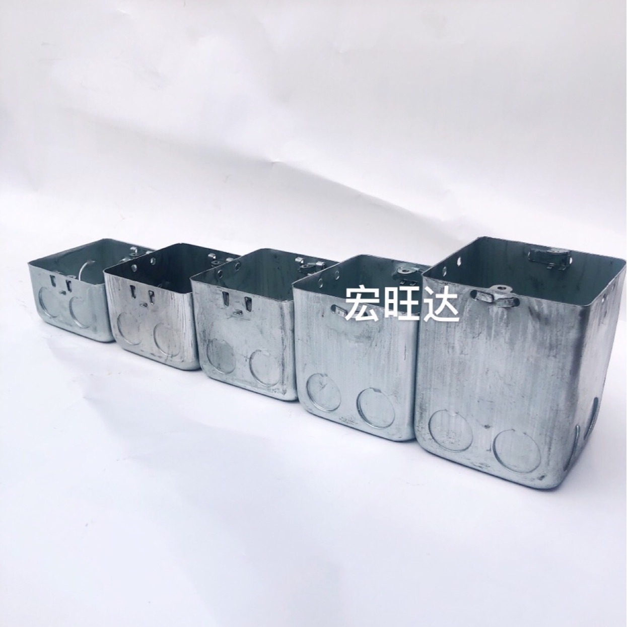 Type 86 Concealed Bottom Box Metal Stretch Box Iron Wire Box Galvanized Junction Box Octagonal Lamp Head Box Outer Ear Stretching
