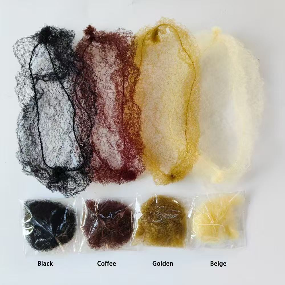 Cross-Border Dancer Hair Net Ultra-Fine Wig Hair Net High Elastic Ball Head Female Invisible Stewardess Net Bag Wholesale