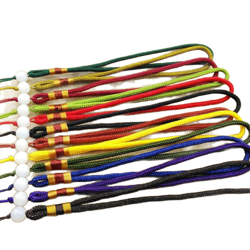 Jade Bead Rope Handle Piece Lanyard DIY Accessories Handmade Car Pendant Pendant Rope Jade Cultural Toy Handle Rope