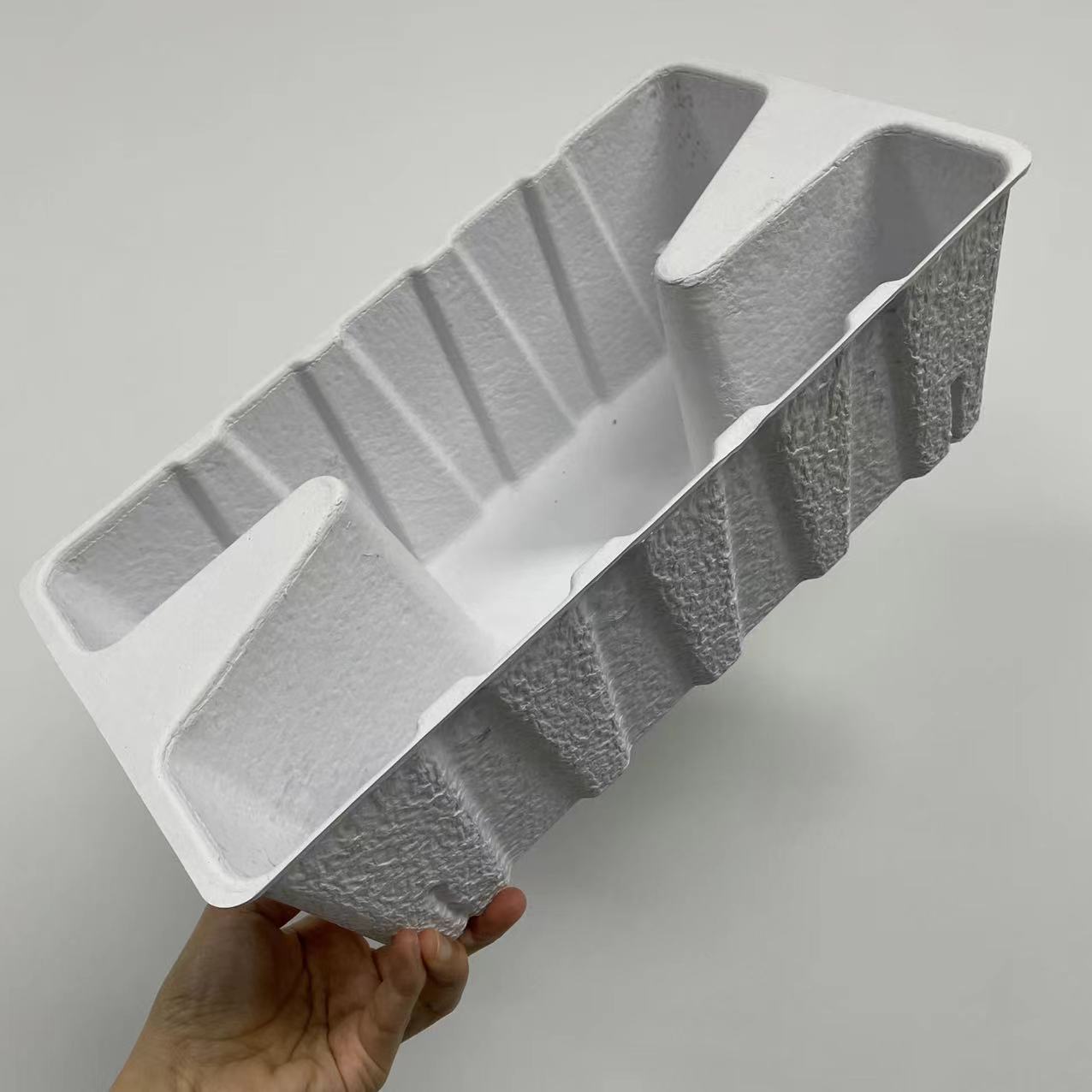 Chongqing Manufacturer Customized Paper Tray Packaging Products Pulp Molded Shoe Tray Shoe Box Environmentally Friendly Degradable Pulp Shoe Box