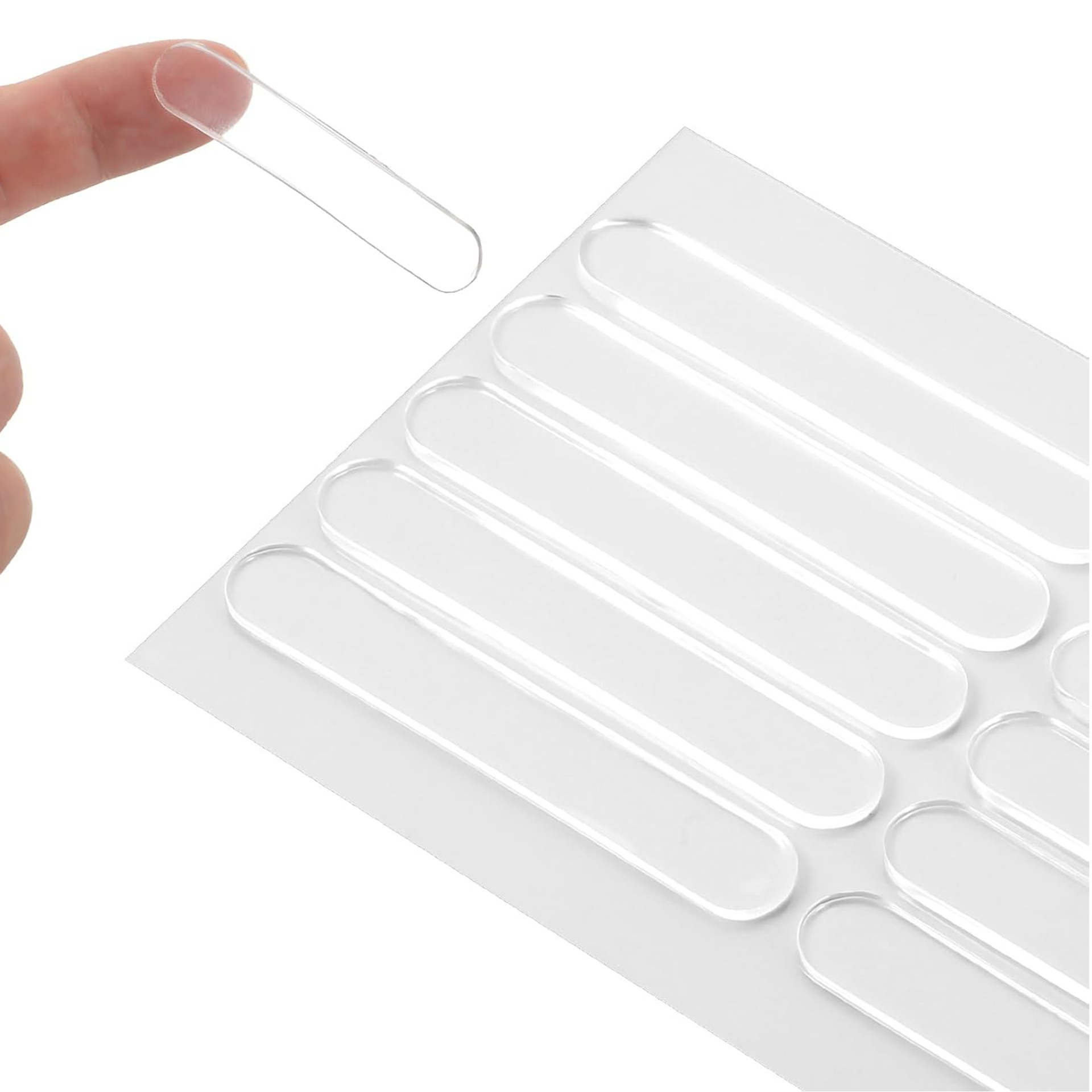 Silicone Anti-Collision Strips for Household Door Handles, Silent Strips for Refrigerator Doors, Cabinet Doors, and Wall Anti-Collision Artifacts, Transparent Anti-Collision Strips