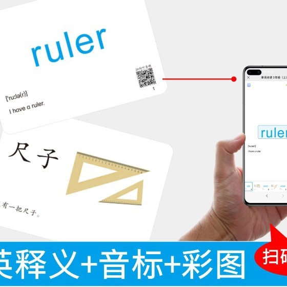 PEP English word card for primary school students in grade 3, 4, 5 and 6