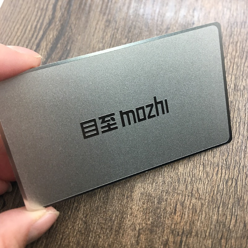 Processing and Customizing Classy Stainless Steel Membership Card Natural Color L Cut Out Brushed Vip Membership Card