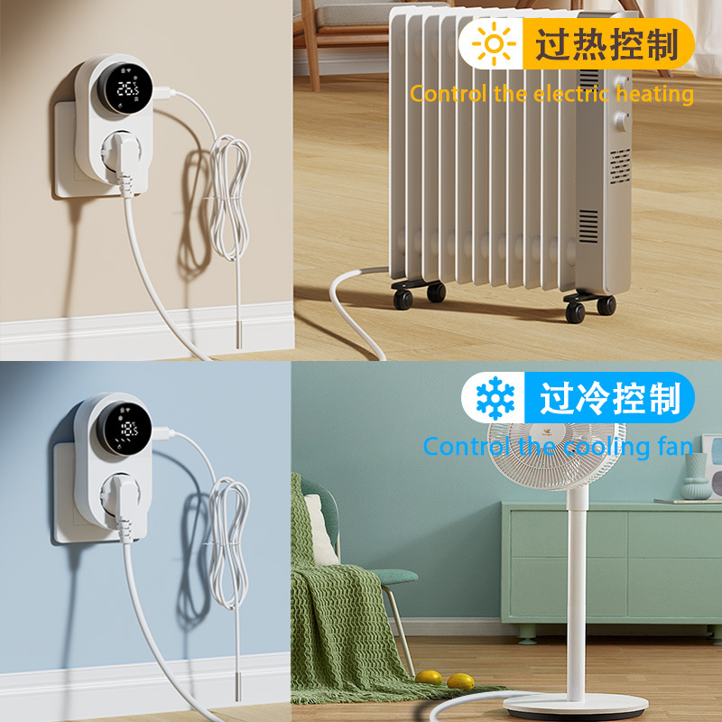 Amazon Programmable WiFi Smart Thermostat Socket 1800W Digital Knob APP Control Temperature Control Socket