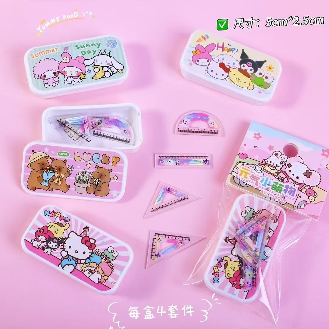 Mini stationery box miniature mini stationery suit pendant simulation pencil box learning scene small ornaments toys