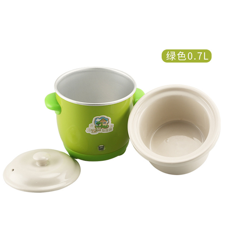 Quanersi Square and Round Electric Stew Pot White Porcelain Stew Pot 0.7L Baby Bb Cooker Electric Stew Pot Health Electric Stew Bird's Nest Stew Pot