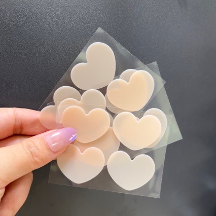 Невидимые наклейки на уши с дизайном сердца телесного цвета, сильная поддержка, высокая адгезия, ветрозащитные, безболезненные, делают лицо визуально меньше