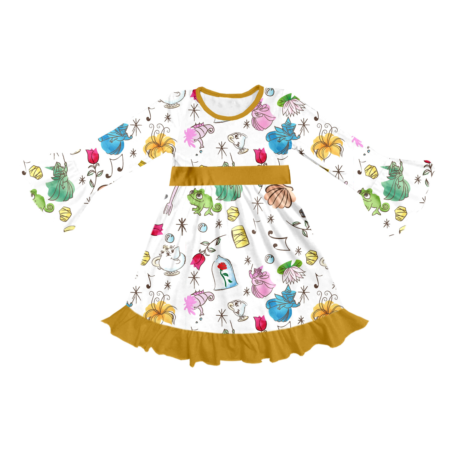 Boutique Foreign Trade Children's Clothing Printed Children's Cute Creative Customized Autumn Nightgown