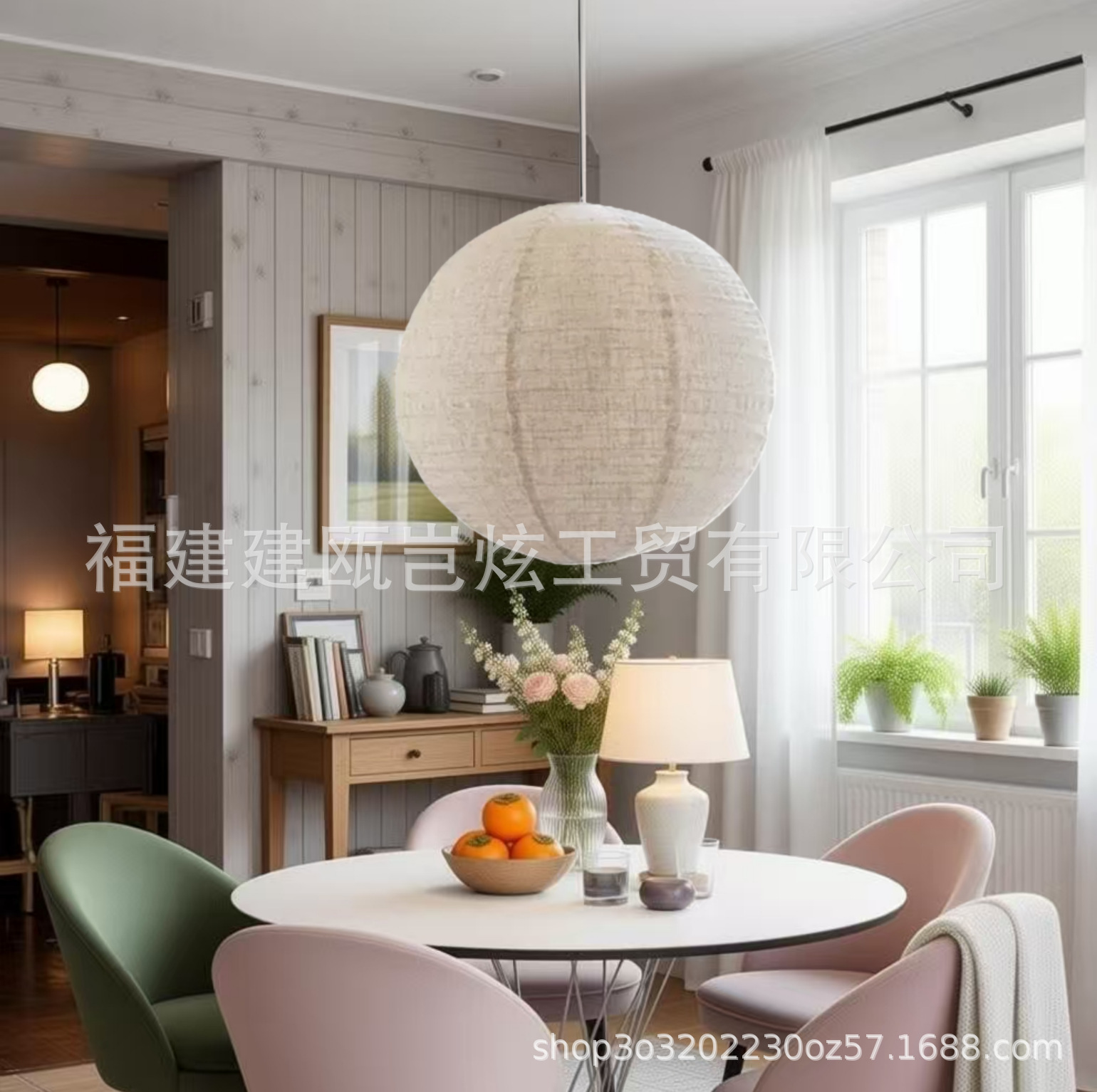 Wabi-Sabi Style Cotton and Linen Restaurant Chandelier Japanese Simple Designer Decorative Art White Foldable Cloth Lamp Home