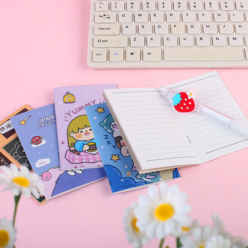 Simple small notebook cartoon mini pocket notepad soft copy kindergarten Elementary School student prize small gift manufacturer