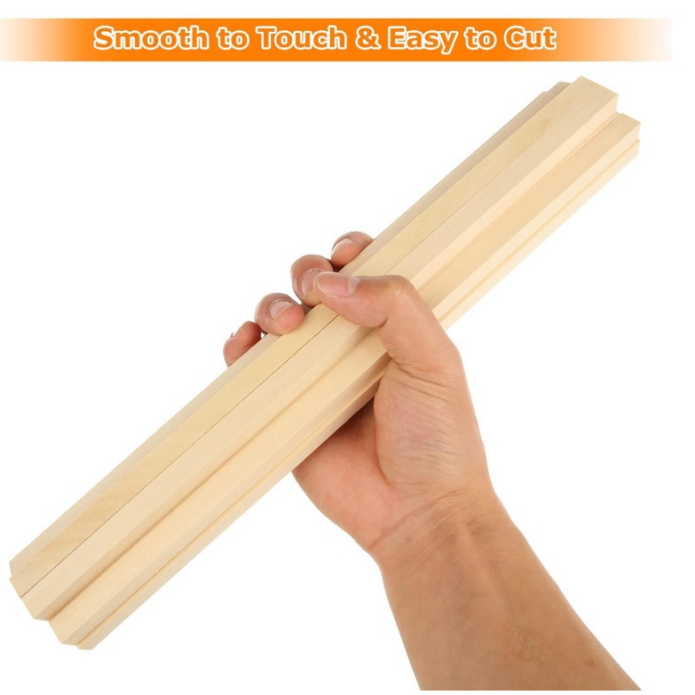 Cross-Border special Linden Square DIY material Linden block carving wood children's solid wood toys building blocks Linden strips