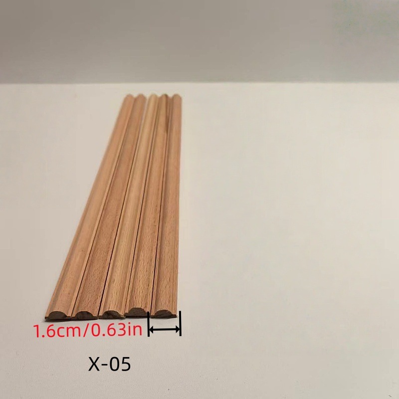 Cross-Border Amazon Quality Beech Wood Carved Twist Lines Living Room Background Wall Decoration Waistline Edge Strip Mirror Frame