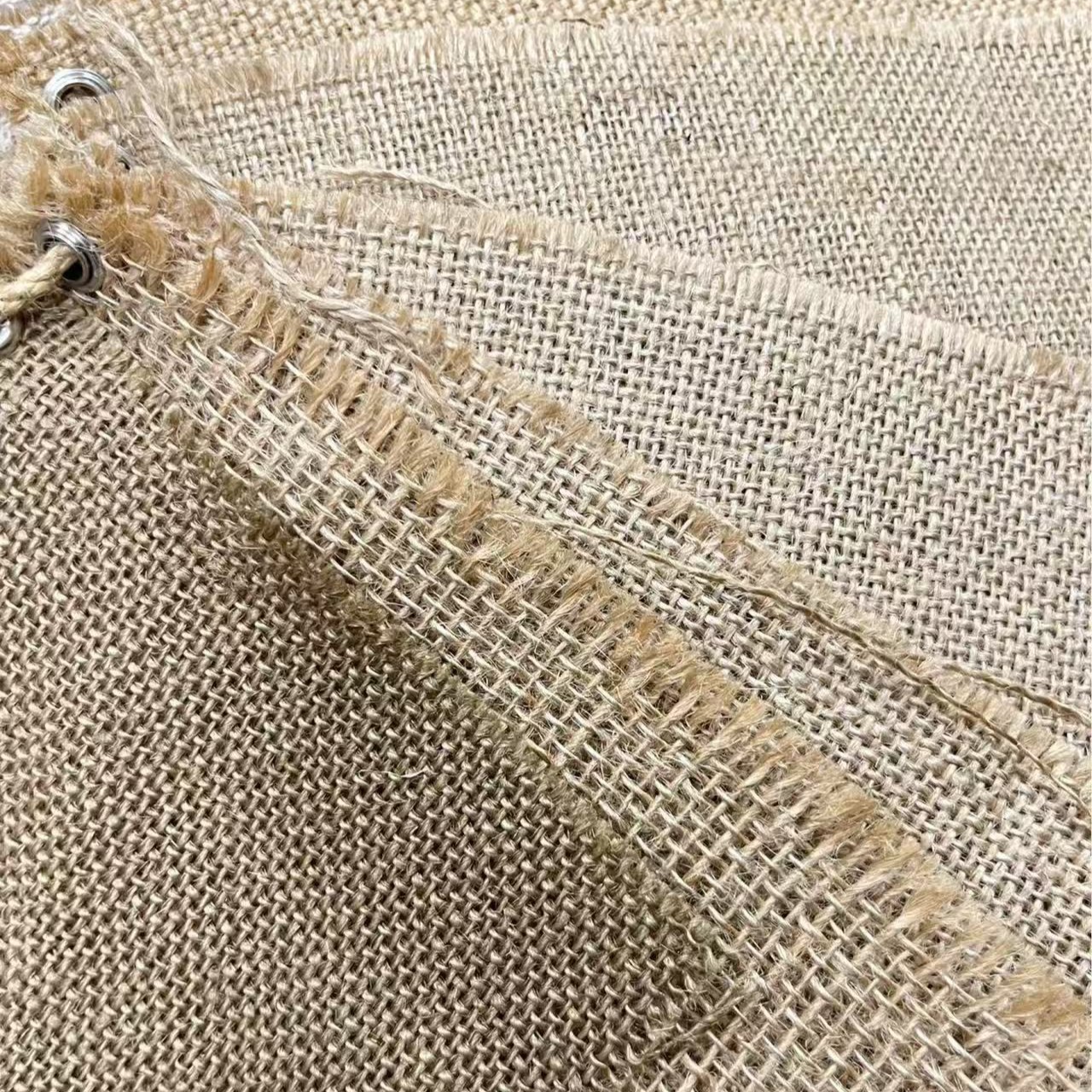 Powerful Factory Waterproof Jute Fabric Coated Thick and Fine Linen Fabric Raw Materials Wholesale Dyeing Spot Natural