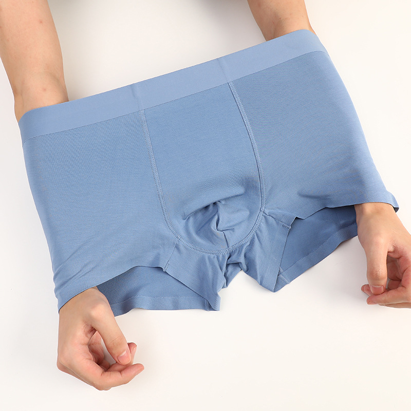 Men's Underwear Modal Cotton Comfortable Breathable Solid Color Men's Boxer Shorts Simple Youth Mid-Waist Four Corner plus size