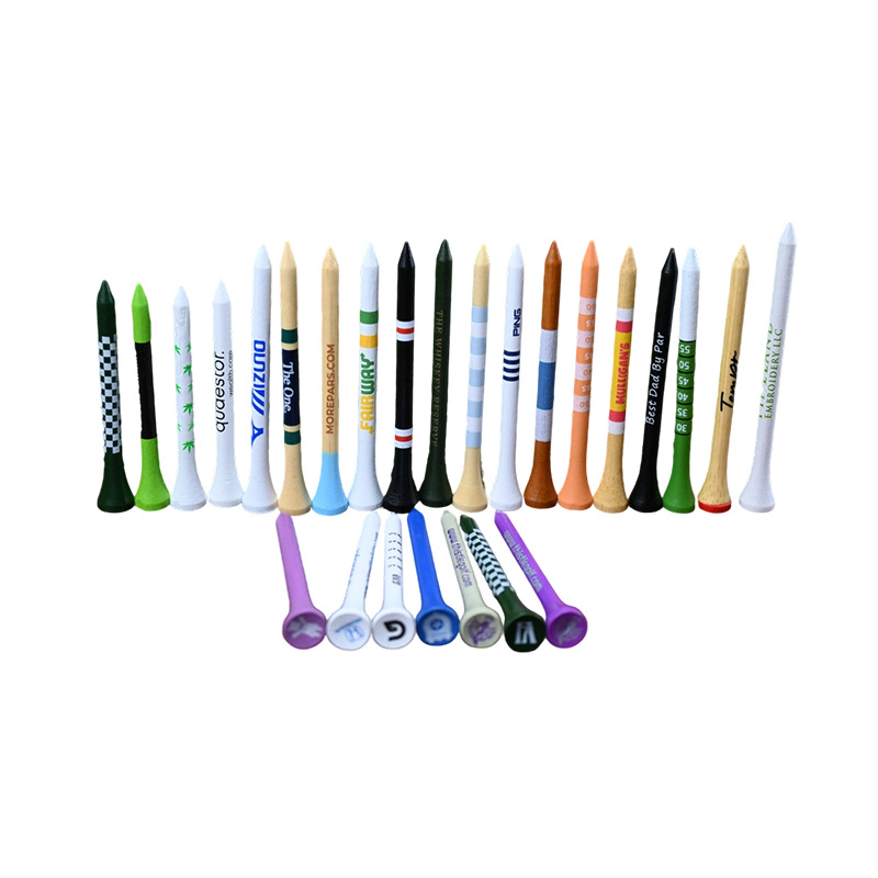 Direct Sales from the Source Manufacturer of Wooden Golf/Bamboo Tees in Various Specifications and Lengths, Mixed Colors Available for Wholesale and Logo Printing