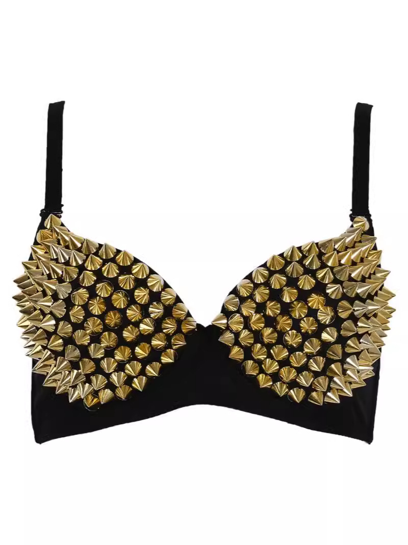Stepping in Liu Nail Bra Underwear Punk Club Bar Stage Dress DS Belly Dance Performance Dress Diamond Jewelry Flash Diamond Beads