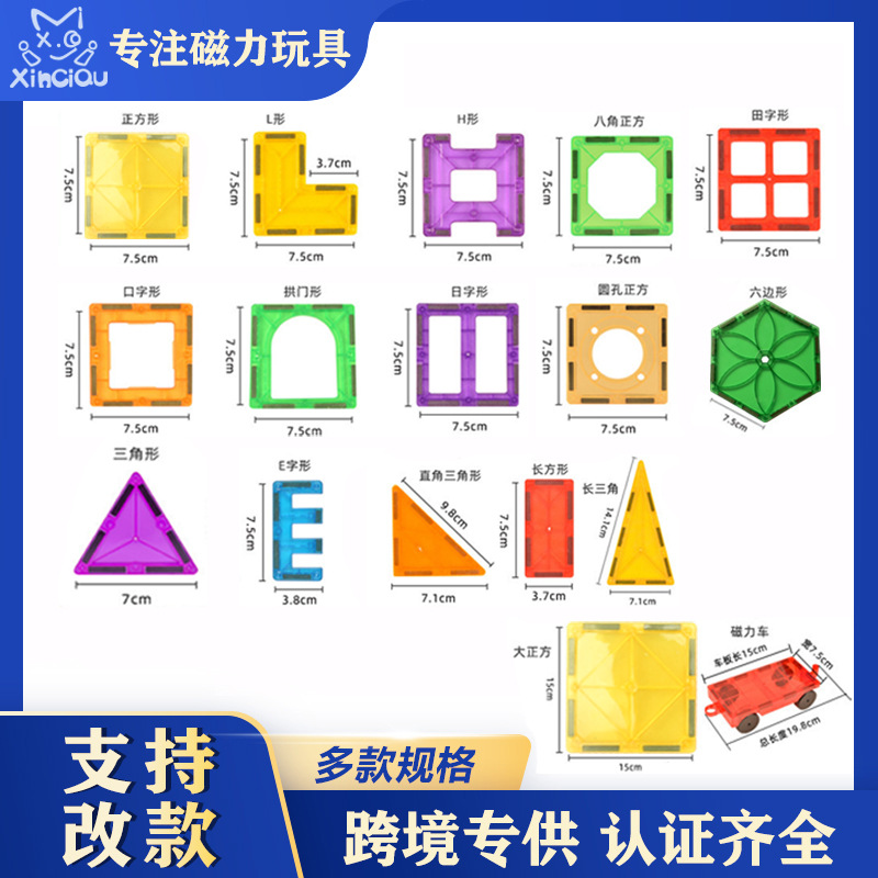 Тщательно подобранный набор сменных цветных магнитных плиток для окон, отдельные детали, образовательные крупные магнитные плитки для детей, строительные блоки, магнитные сборные игрушки