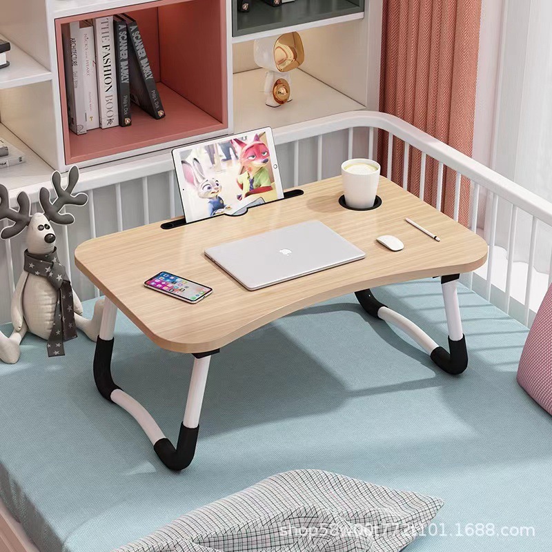 New Bed Folding Computer Desk Bay Window Bedside Desk Notebook Office Lazy Table Student Dormitory Small Table