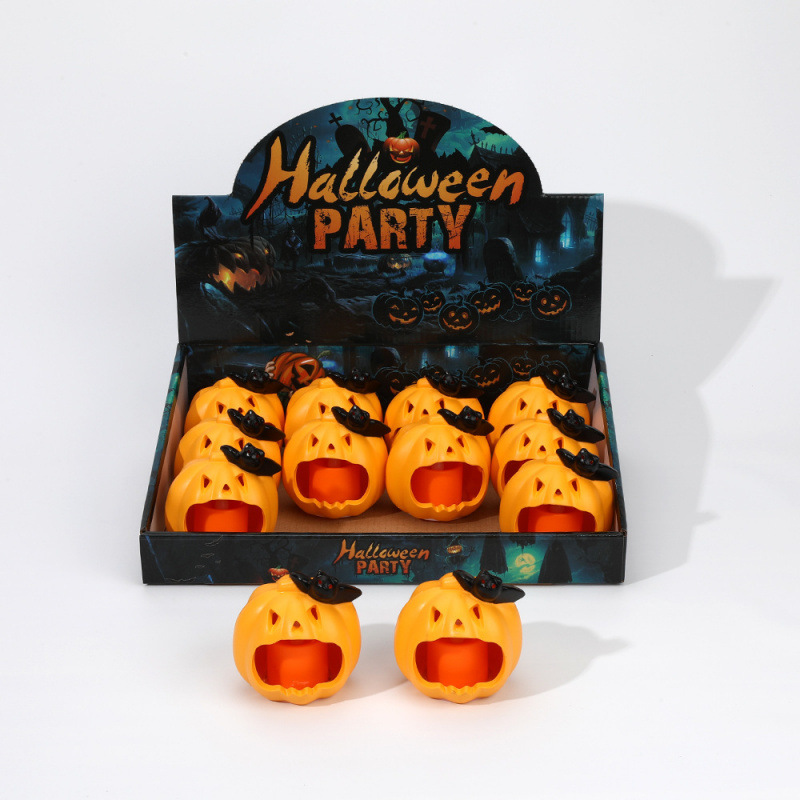 Halloween Decorative Ornaments Pumpkin Big Mouth Candle Light Props Outdoor Luminous Toys