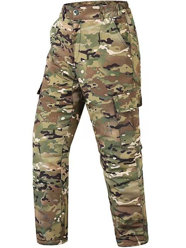 Winter Camouflage Fleece-Lined Casual Pants Men's Thickened Cold Storage Cold-Proof Outer Wear Warm Loose Wear-Resistant Labor Protection Work Clothes