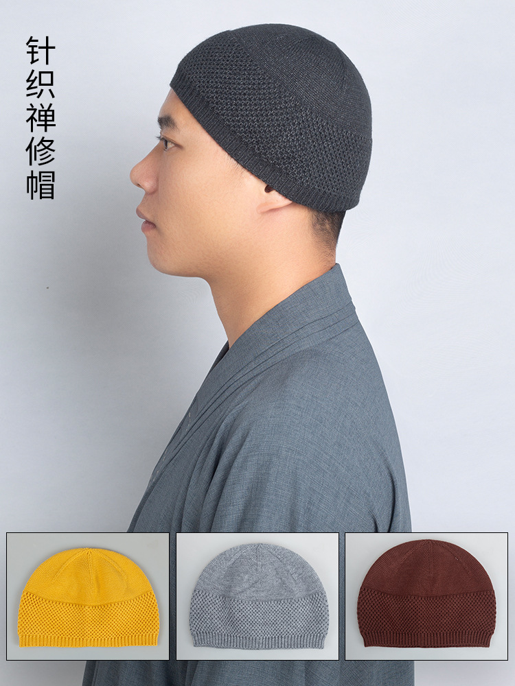 Шляпа монаха, осенняя вязаная шапка, теплая шершавая шляпа для мужчин и женщин