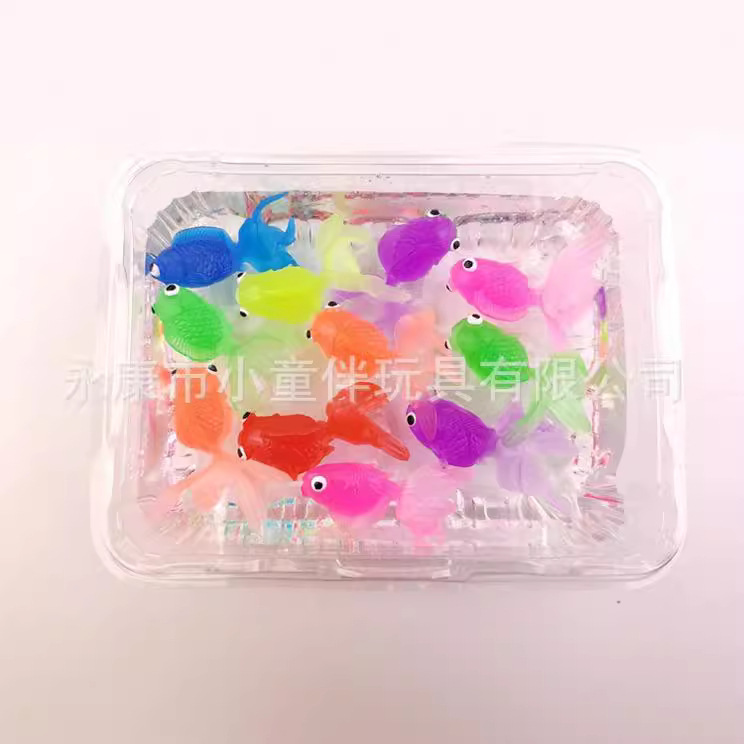 Tpr Soft Rubber Simulated Goldfish 5cm Transparent Environmentally Friendly Floating Small Goldfish Marine Animal Kidsren's Fishing Toy