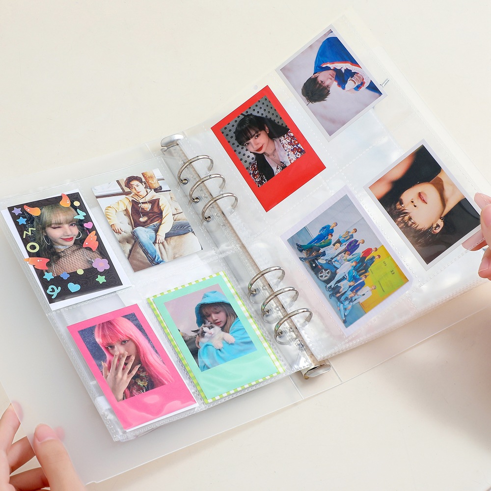 ins Korean version A5 frosted binder 3 inch Polaroid photo album Loose-leaf book student Girl star chasing photo album card book
