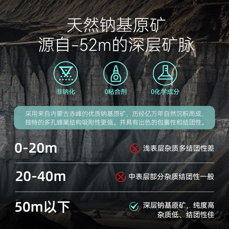 Mineral Sand with Free Shipping, Deodorizing Sodium-Based Mineral Clumping Low-Dust Cat Litter, Non-Stick Tofu Mixed Bentonite 5kg Cat Litter