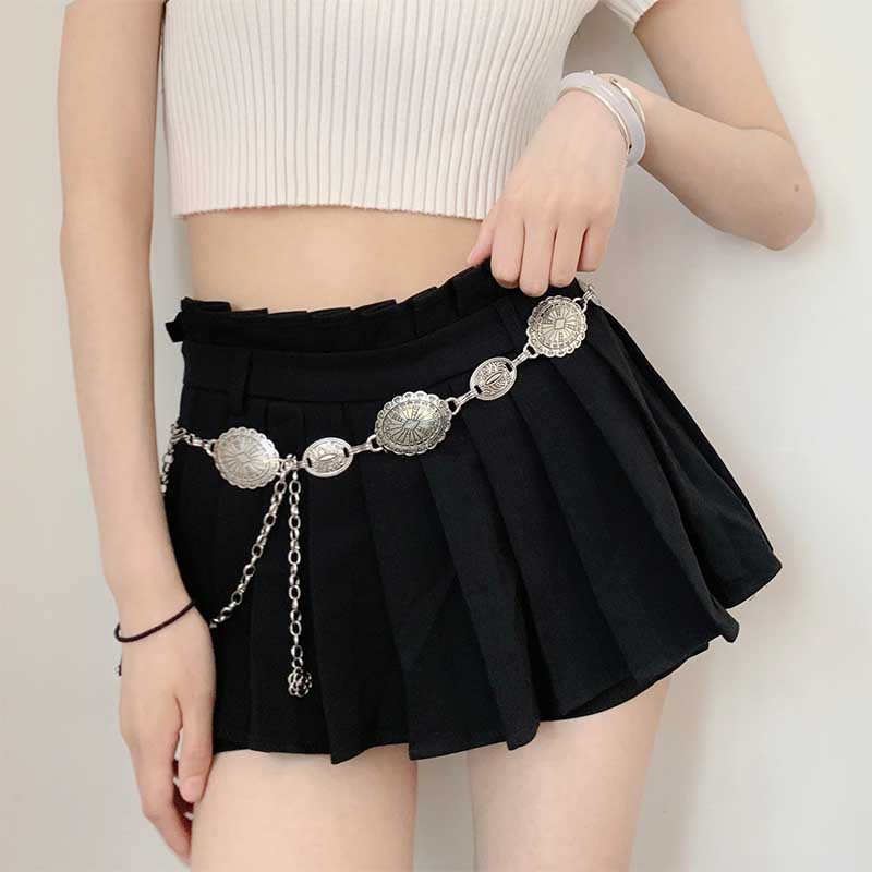 New European and American Metal Waist Chain Women's High-end Small Fragrance Western-style Waist Chain Pants Chain Retro All-match Fashion Ethnic Style