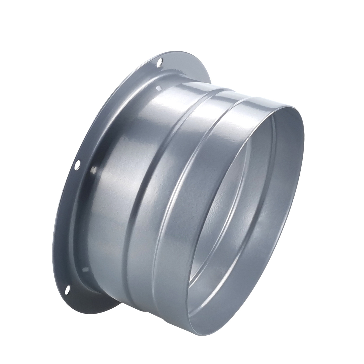 Fresh air metal straight flange tuyere electrostatic spraying straight circular conversion interface fan connection factory production