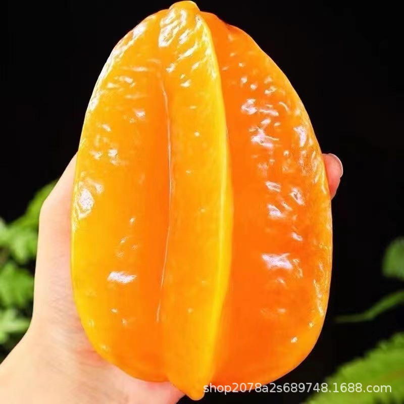 Fujian Zhangzhou Sweet Carambola Fruit Seasonal Whole Box of Fresh Peach Fruit Fresh Red Dragon Carambola Five-Pointed Star Carambola Free Shipping