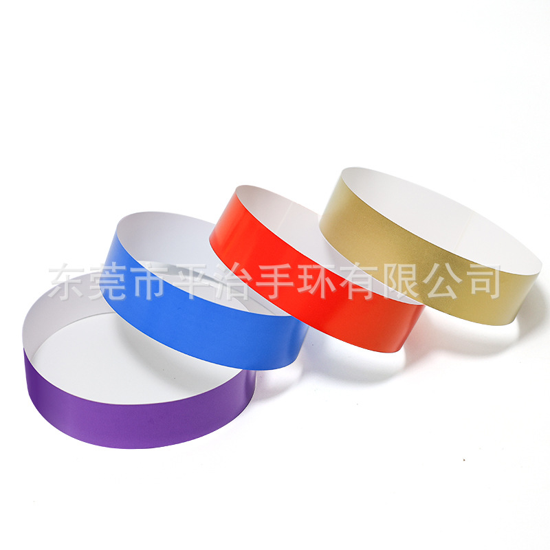 Disposable Bracelets Cross-Border Supply Bar Holiday Party Activities Fluorescent Bracelets Dupont Paper Synthetic Paper Wristbands