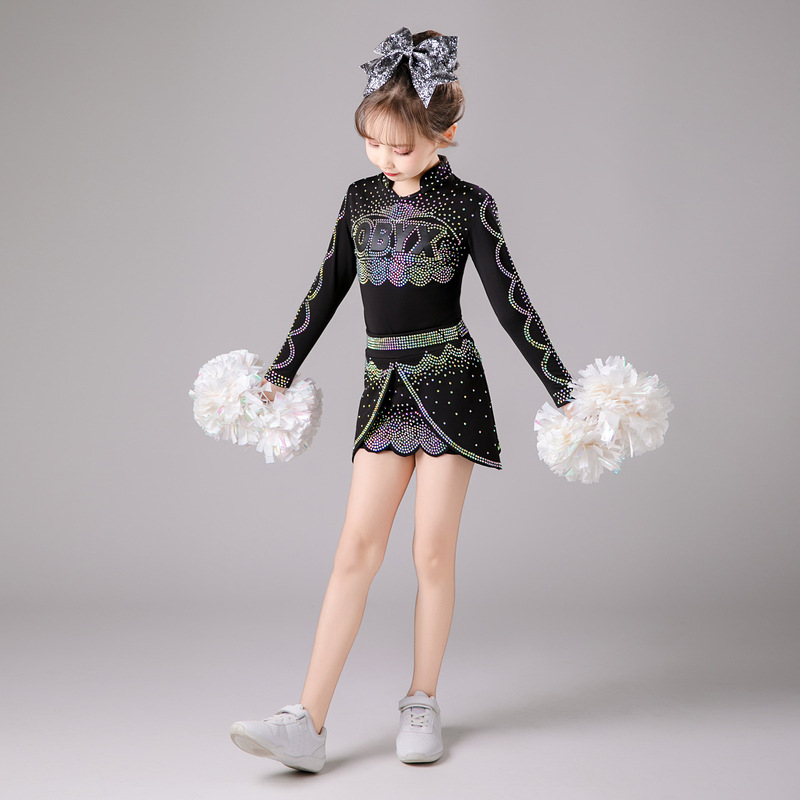 Children's Cheerleading Performance Clothing Long-Sleeved New Girls' Cheerleading Performance Clothing Dance Clothing Competition Competition Clothing