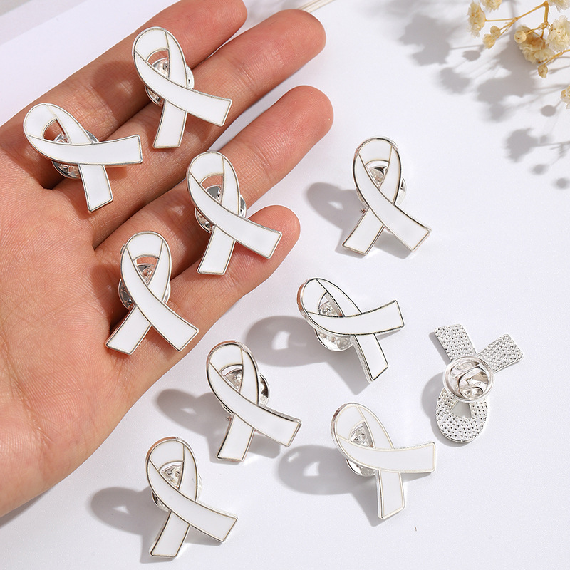2024 new public welfare activities ribbon brooch marine protection concern mental health activities alloy badge accessories