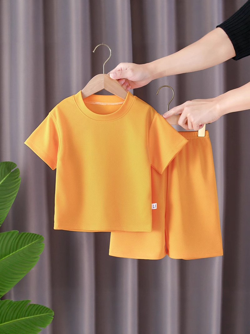 Children's Sports Suits for Men and Women, Baby Basketball Uniforms, Summer Mesh Vests, Shorts, Quick-Drying Suits, Summer Uniforms