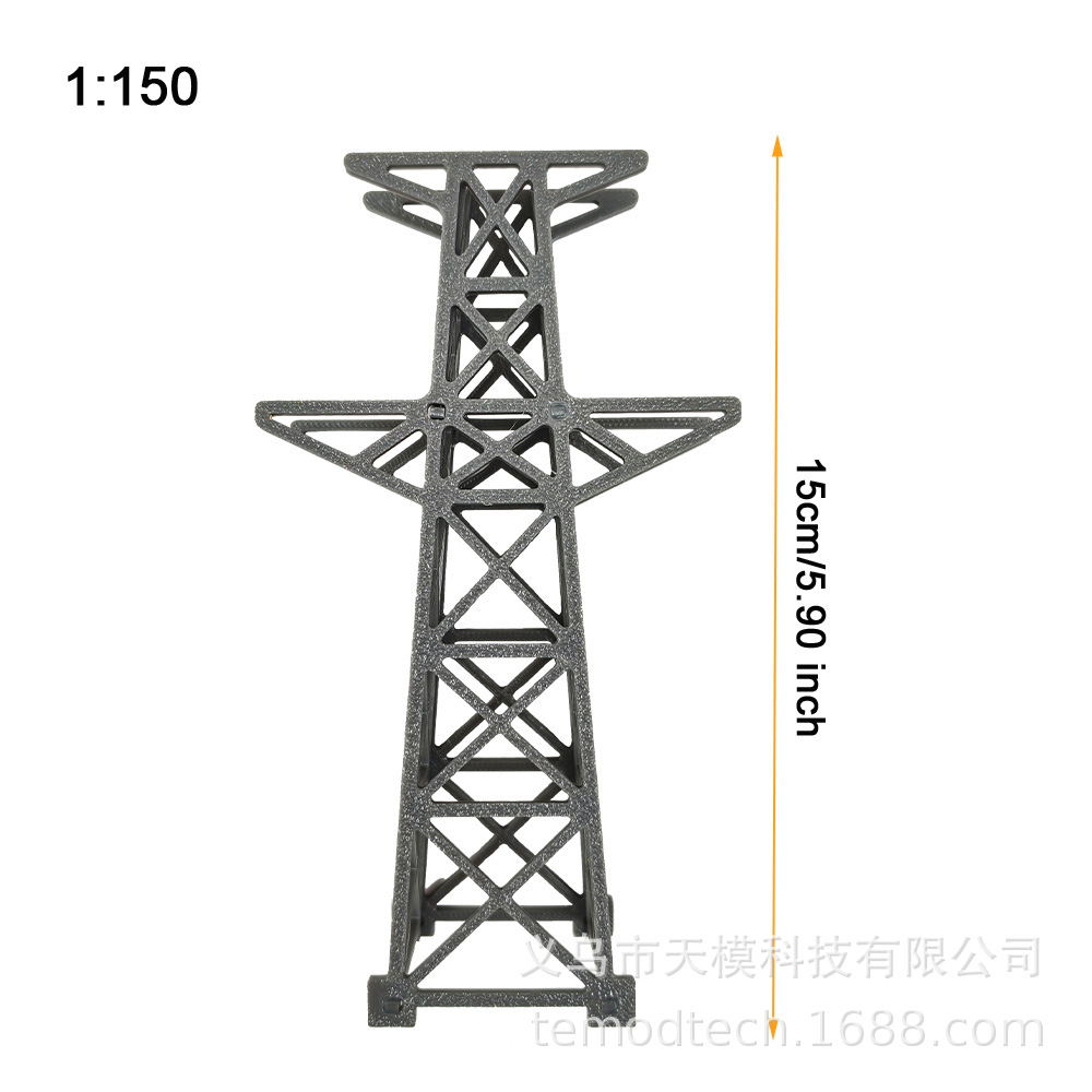 DIY Micro Landscape 1/150 Scale Mini Artificial Wire Tower Model Electric High-Voltage Tower Cable Wine Glass