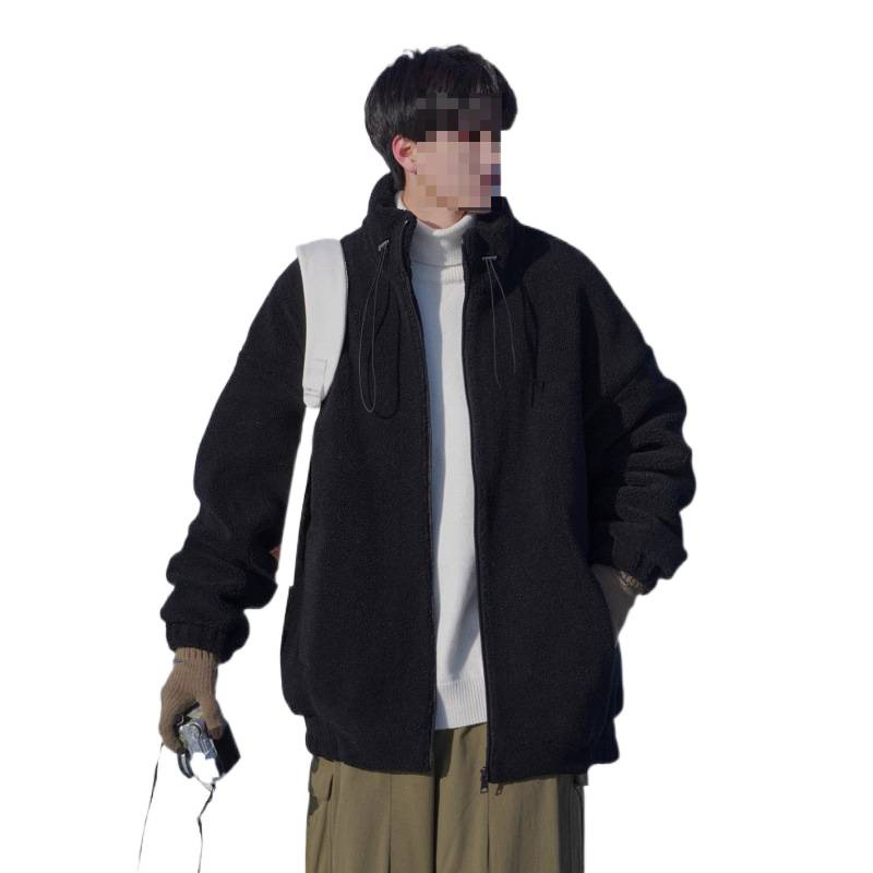 Korean Lamb Wool Capsules Plush Thickeneded Winter Trendy Men's Warm Cotton Jacket Clothes Couple Jacket