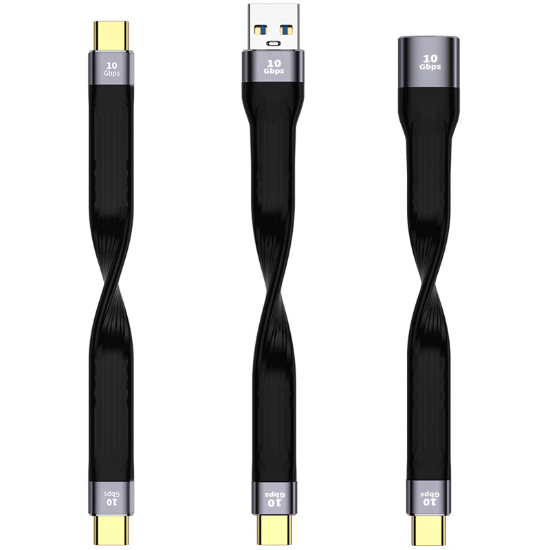 Двухконечный Type-C мужской кабель PD быстрой зарядки к USB3.1, высокоскоростной жесткий диск 40g, короткий USB 4, 100W lightning 3